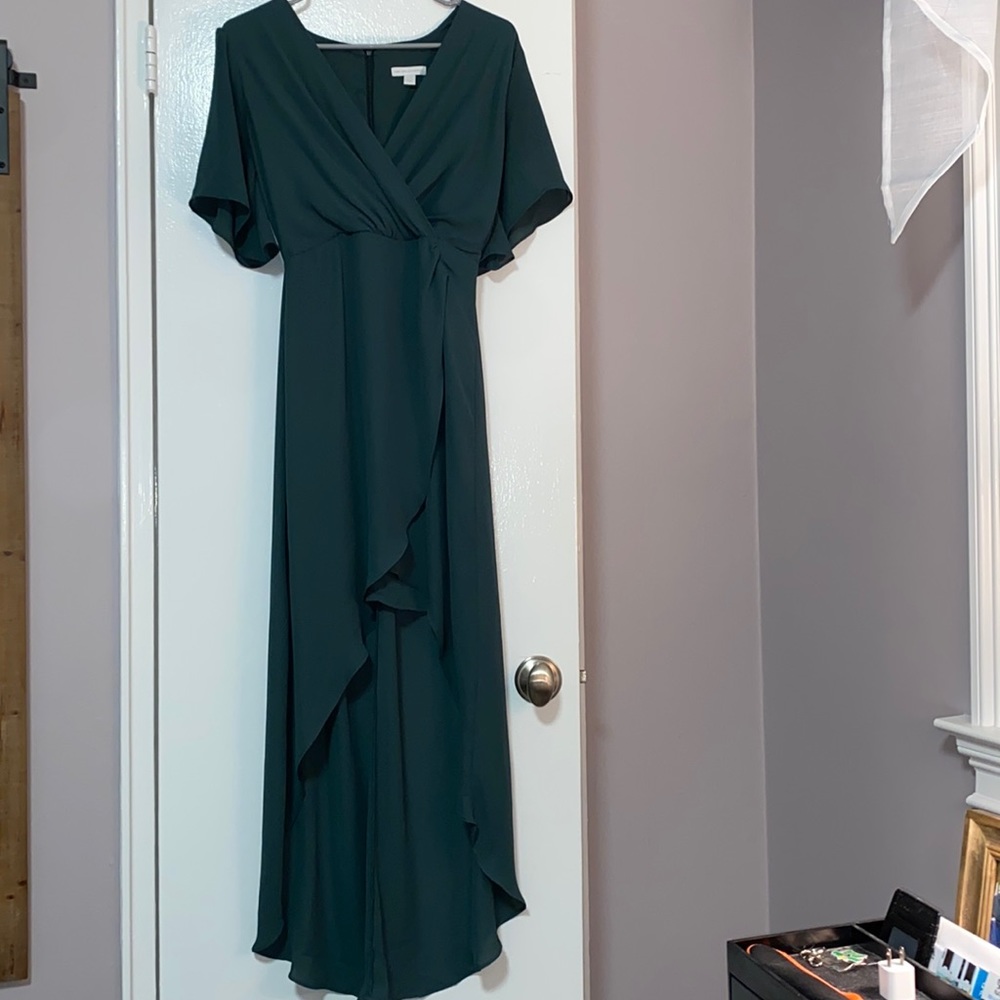 Size Small emerald green high-low dress from New York and Company
